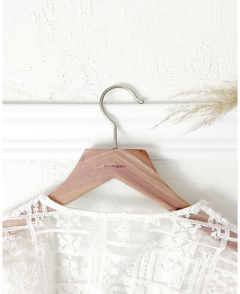 Wedding Cedar Hanger Initials Date