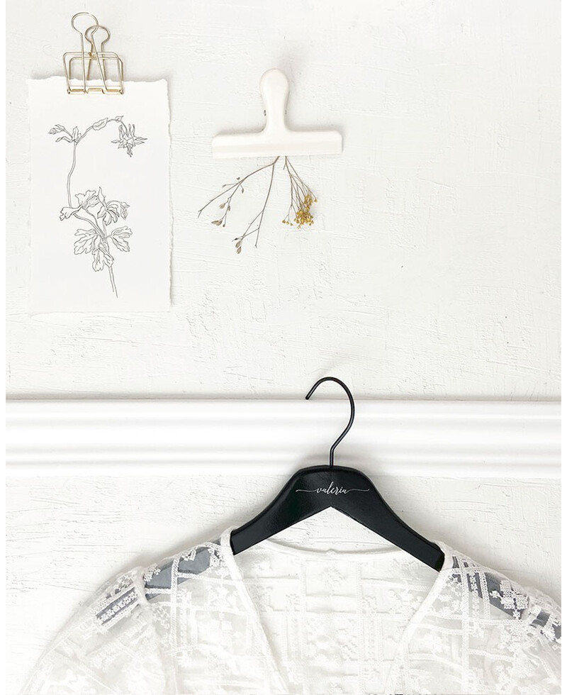 Black Wedding Name Hanger Black Wedding Name Hanger