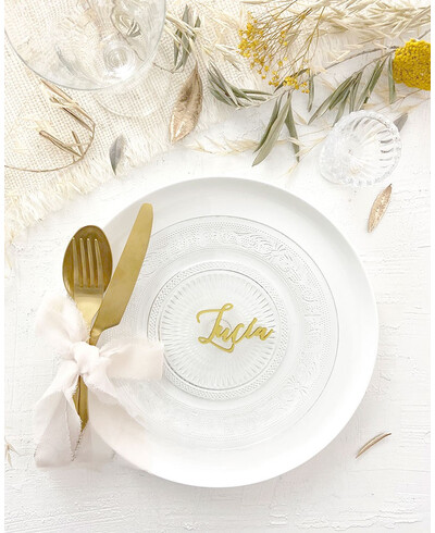 Golden Name Wedding Bookmarks