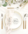 Espaces réservés de mariage en marbre