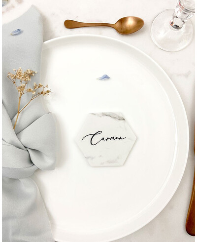 Segnaposto matrimonio in marmo