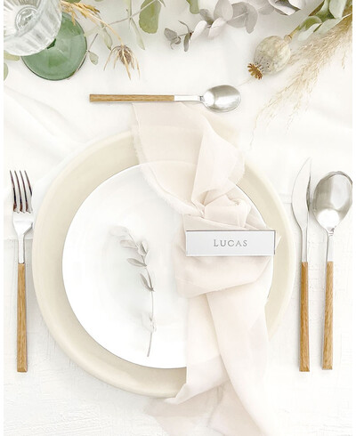 Rectangular wedding name placeholder