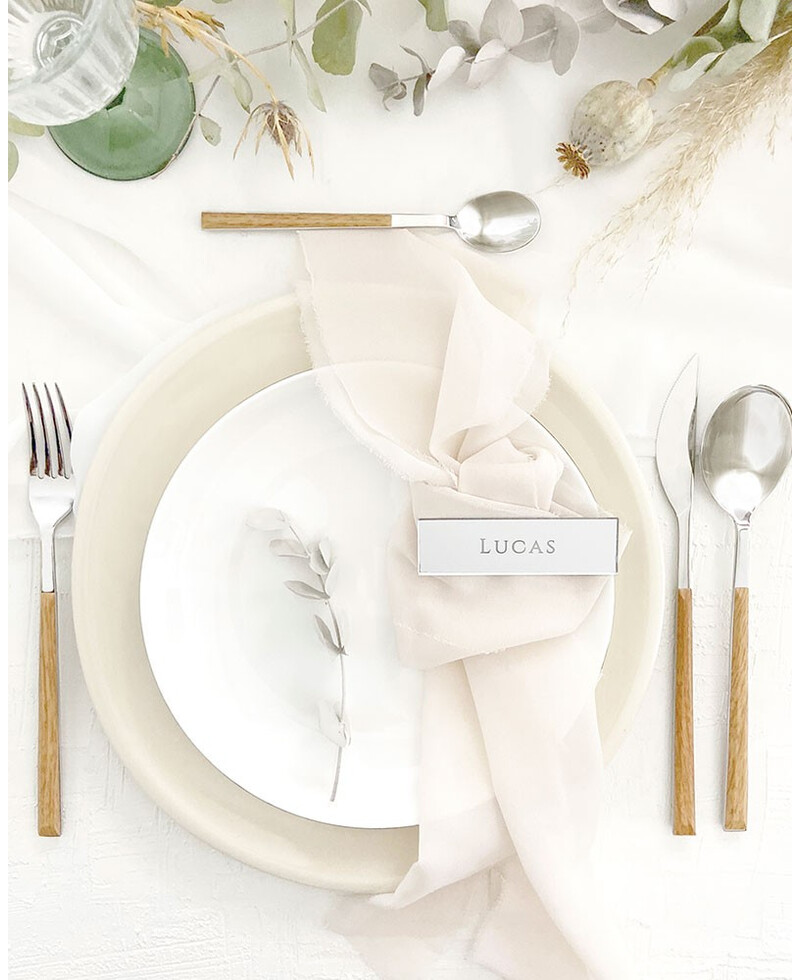 Rectangular wedding name placeholder Rectangular wedding name placeholder