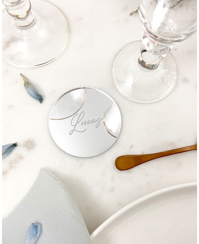 Espaço reservado de casamento circular