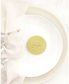 Golden circular wedding placeholder