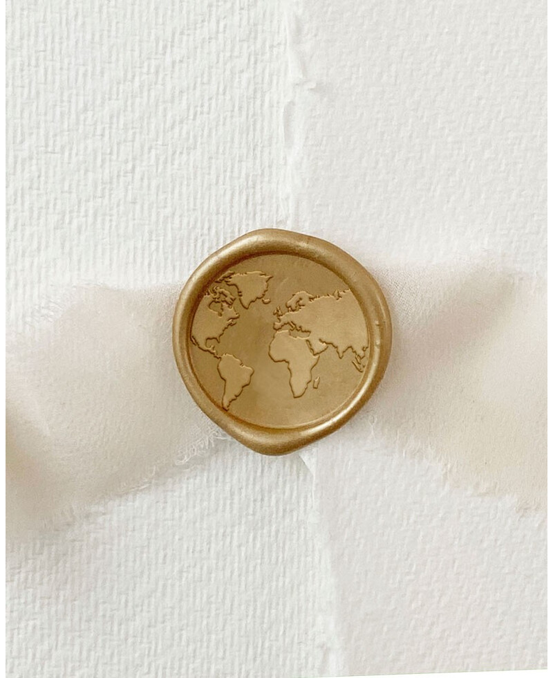 World map sealing seal World map sealing seal