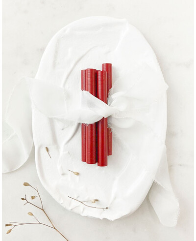 barrette di ceralacca rosso rubino