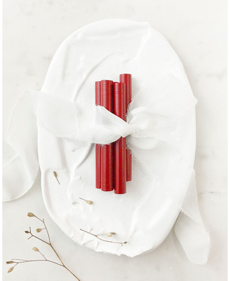 barras de cera de vedação vermelho rubi