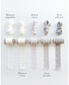 Rubans de soie naturelle palette de couleurs blanches