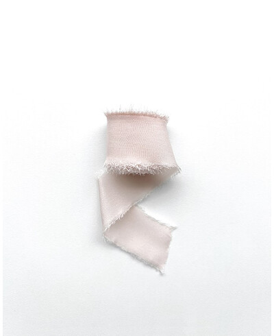 Fiocco in seta naturale rosa perla