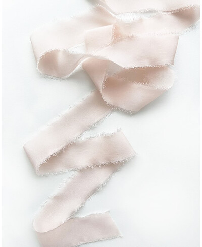 Nastro di seta naturale rosa perla