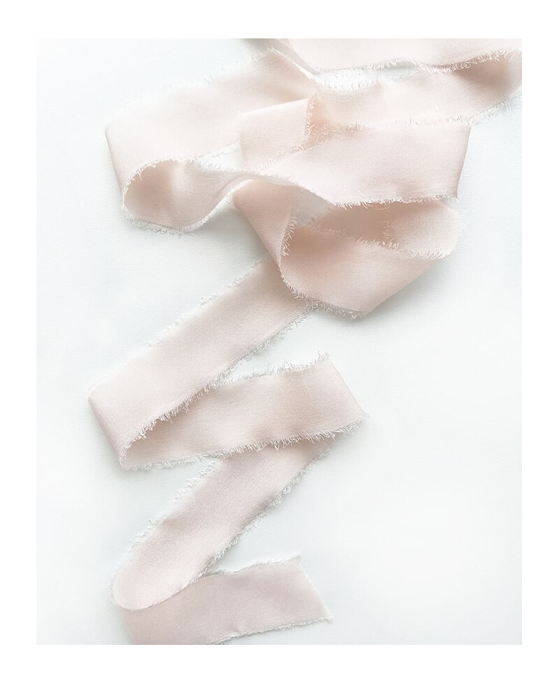 Nastro di seta naturale rosa perla Nastro di seta naturale rosa perla