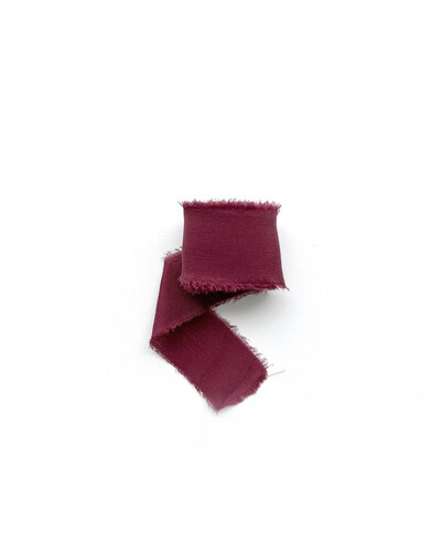 Burgundy silk bow
