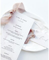 Cinta de seda granate para papelería de boda