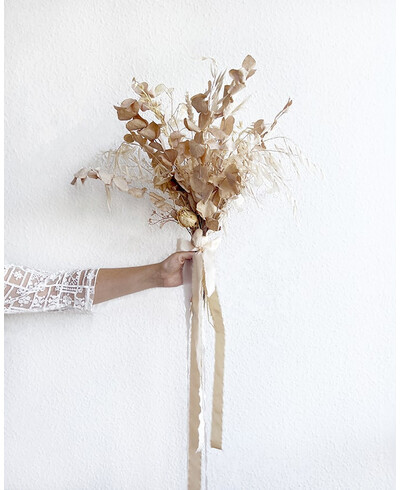 Cinta de seda para decorar ramos de boda
