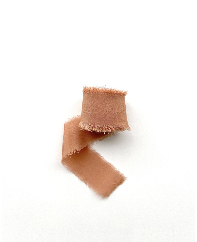 Fiocco in seta corallo