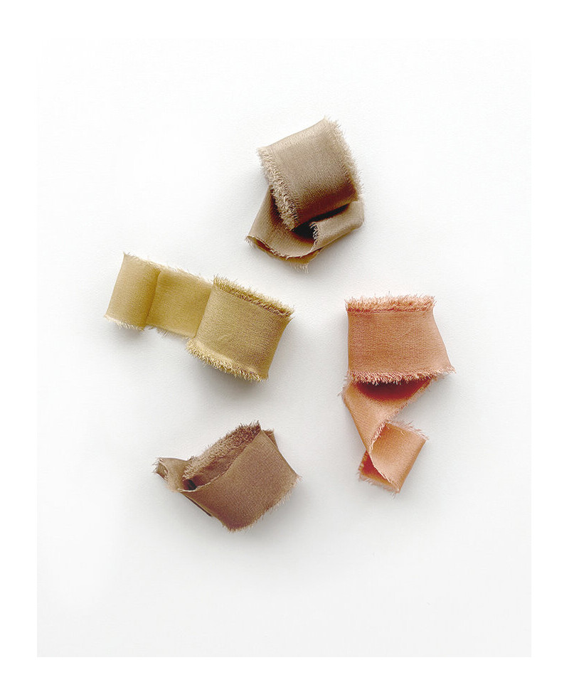 Rubans de soie naturelle marron Rubans de soie naturelle marron
