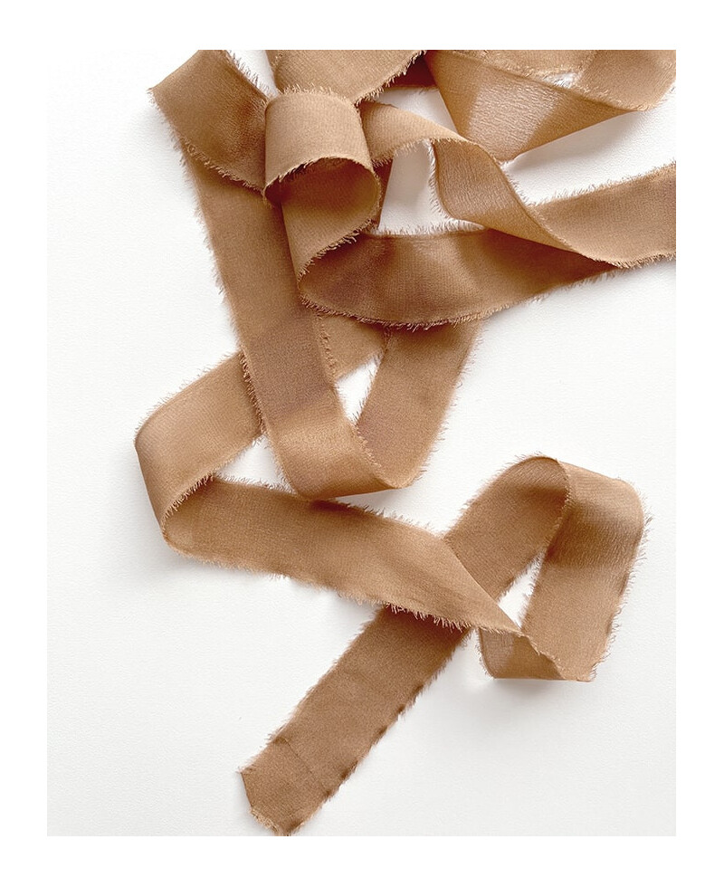 Dark brown silk ribbon Dark brown silk ribbon