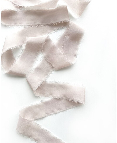 Ruban de soie beige