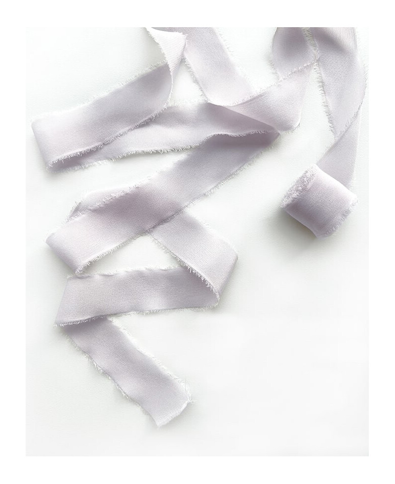 Ruban de soie lilas mauve