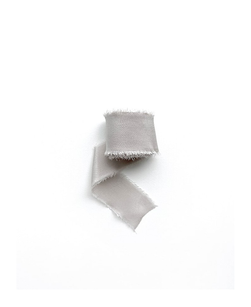 Clay grey silk bow Clay grey silk bow