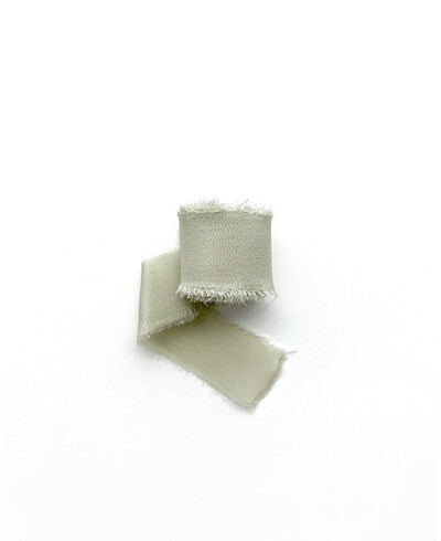 Fiocco in seta verde oliva