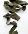 Dark green silk ribbon