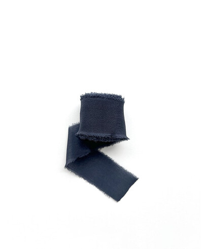 Nastro di seta blu navy