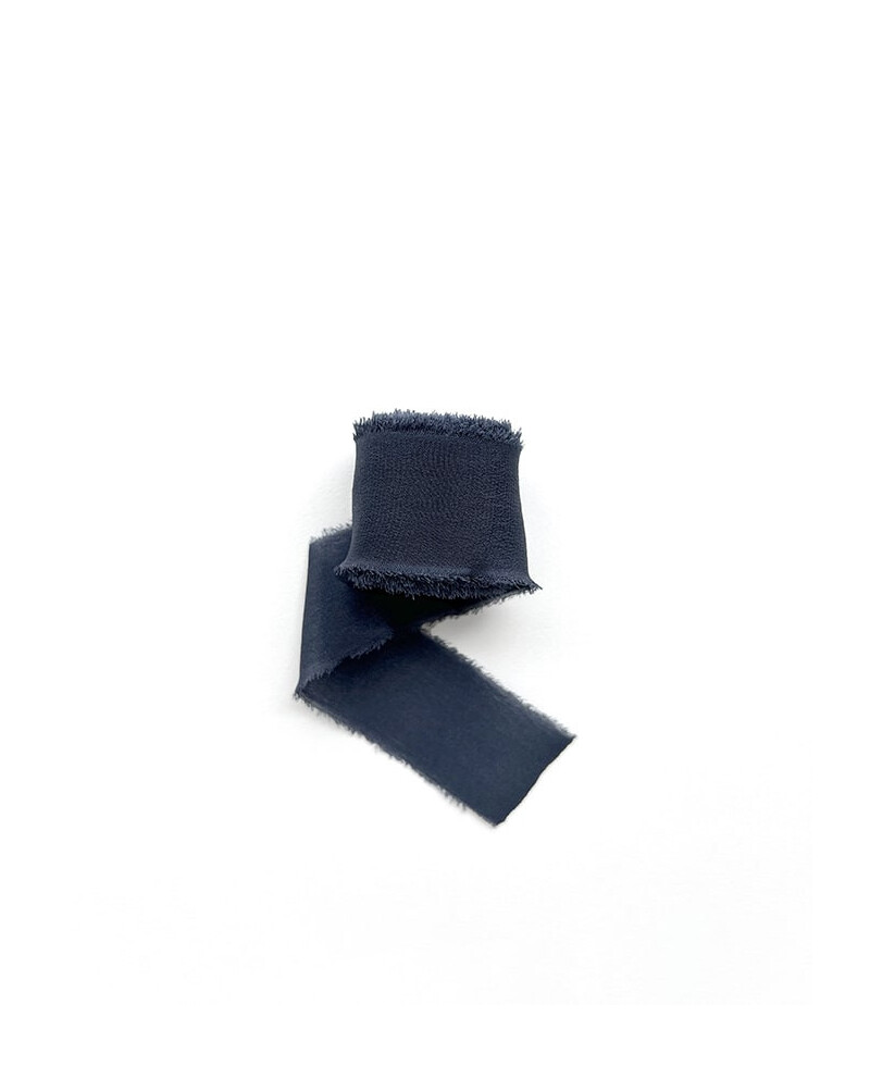 Ruban de soie bleu marine Ruban de soie bleu marine