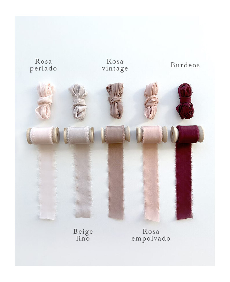 Noeuds en soie naturelle rose Noeuds en soie naturelle rose