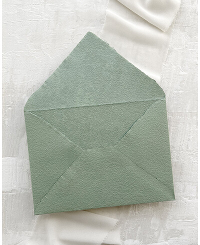 Enveloppe artisanale vert clair