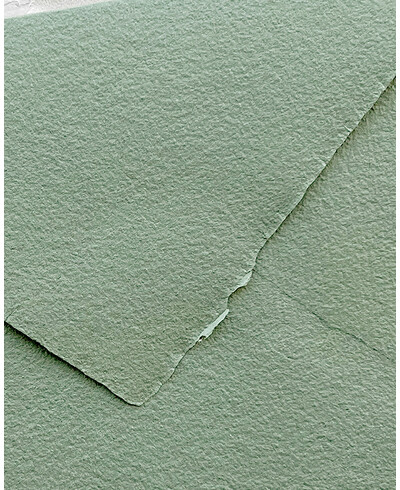 Enveloppes de mariage vert olive faites à la main