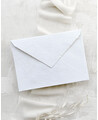 Envelope de algodão branco feito à mão premium