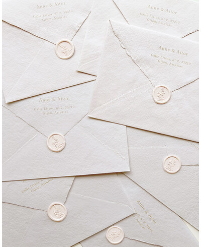 Envelopes artesanais para casamentos