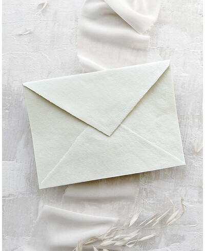 Envelope artesanal verde menta premium