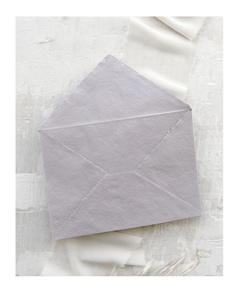 Envelope exclusivo feito à mão em cinza argila Envelope exclusivo feito à mão em cinza argila