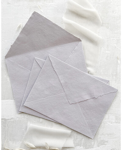 Handmade envelopes of the highest quality clay gray