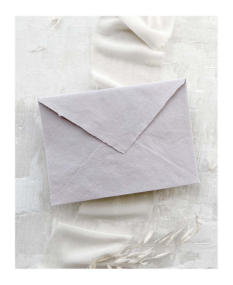 Envelope cinza de argila artesanal premium Envelope cinza de argila artesanal premium