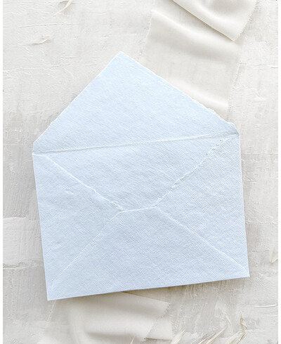 Exclusive light blue handmade envelope
