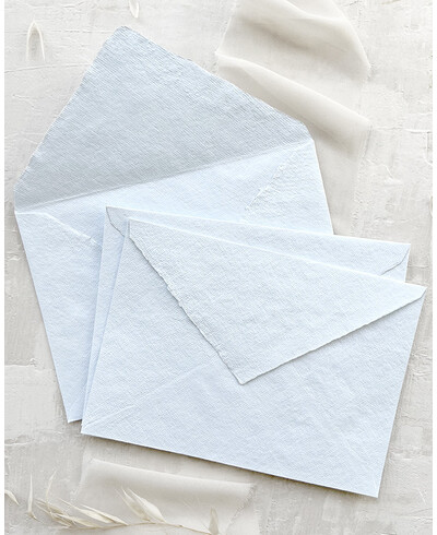 Envelopes feitos à mão da mais alta qualidade azul claro