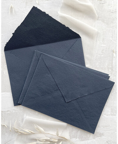 Envelopes feitos à mão da mais alta qualidade azul escuro