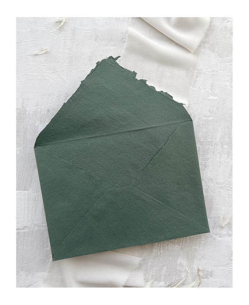 Envelope verde escuro feito à mão exclusivo Envelope verde escuro feito à mão exclusivo