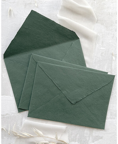 Envelopes feitos à mão da mais alta qualidade verde escuro