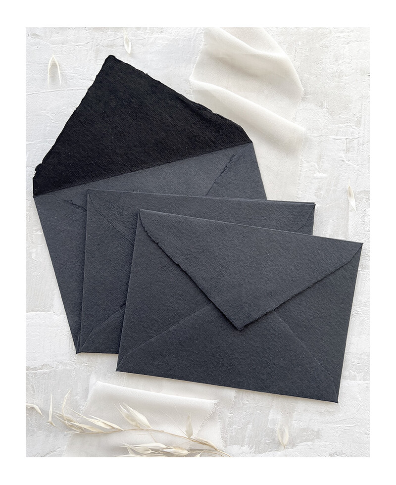 Envelopes feitos à mão da mais alta qualidade preta Envelopes feitos à mão da mais alta qualidade preta