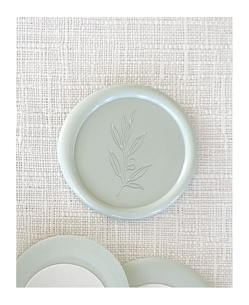 Olive wax seal sticker Olive wax seal sticker