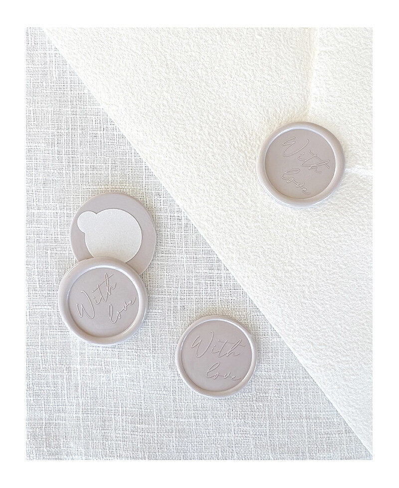 Selos de vedação pré-fabricados com adesivo com amor Selos de vedação pré-fabricados com adesivo com amor