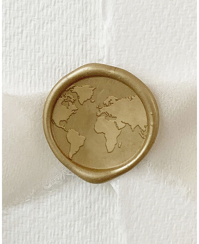 Mapa do mundo da cera adesiva da selagem