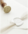 Personalized adhesive sealing seal with initials