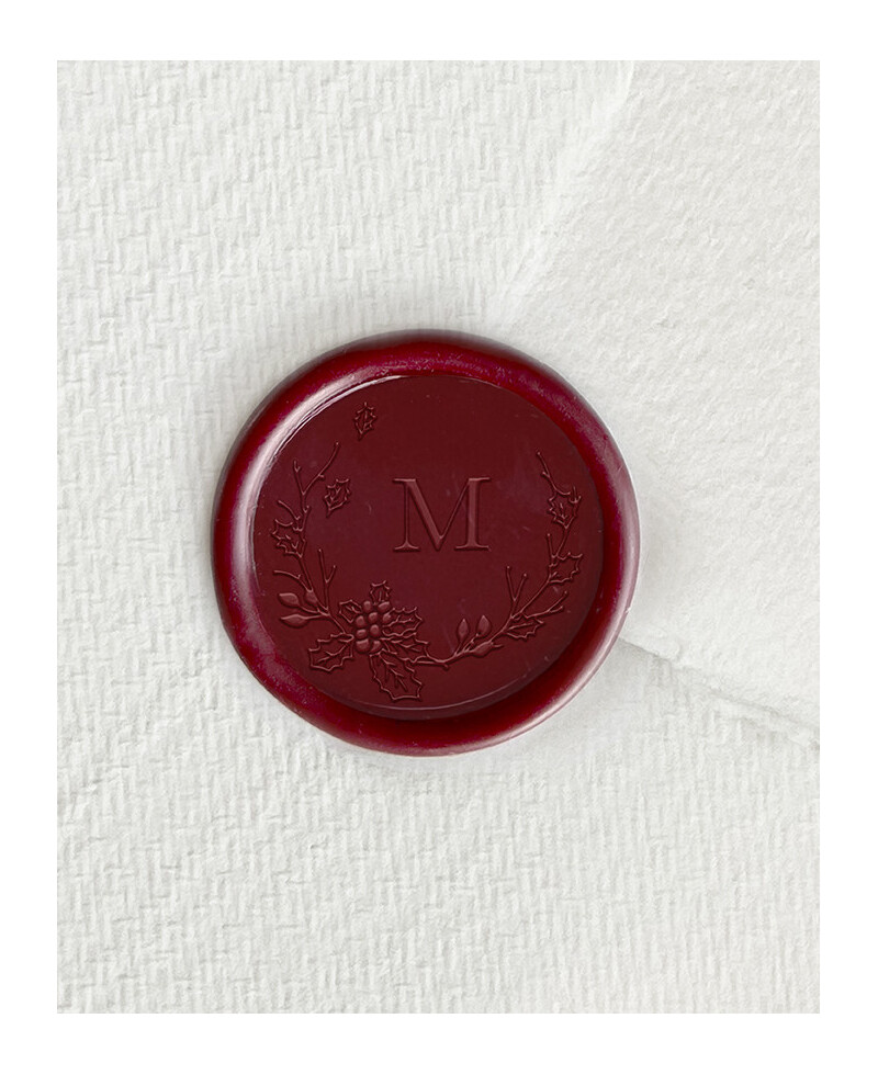 Selagem personalizada da coroa do azevinho Selagem personalizada da coroa do azevinho