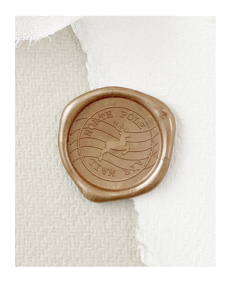 Sealing wax postcard North Pole Santa Claus Sealing wax postcard North Pole Santa Claus
